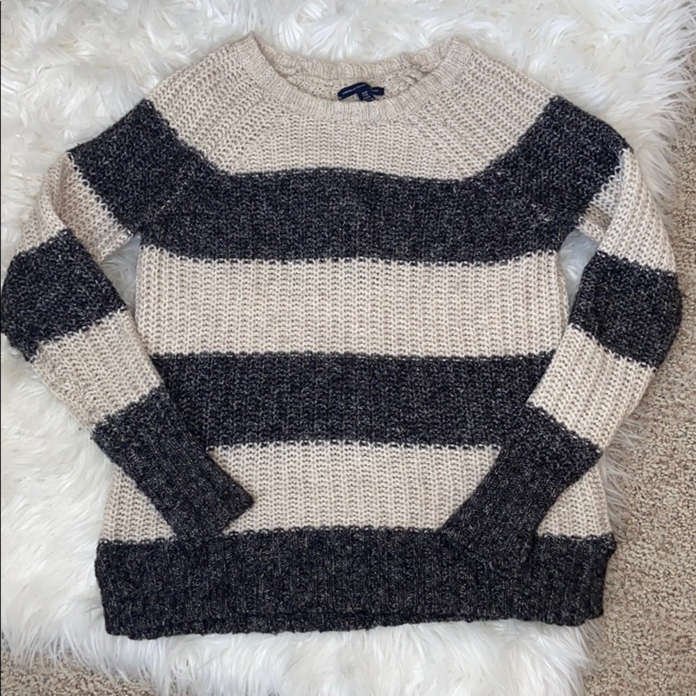 AE striped cable knit sweater